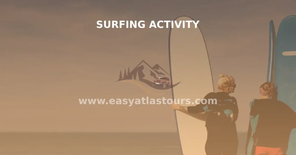 Surfing activity in Morocco
